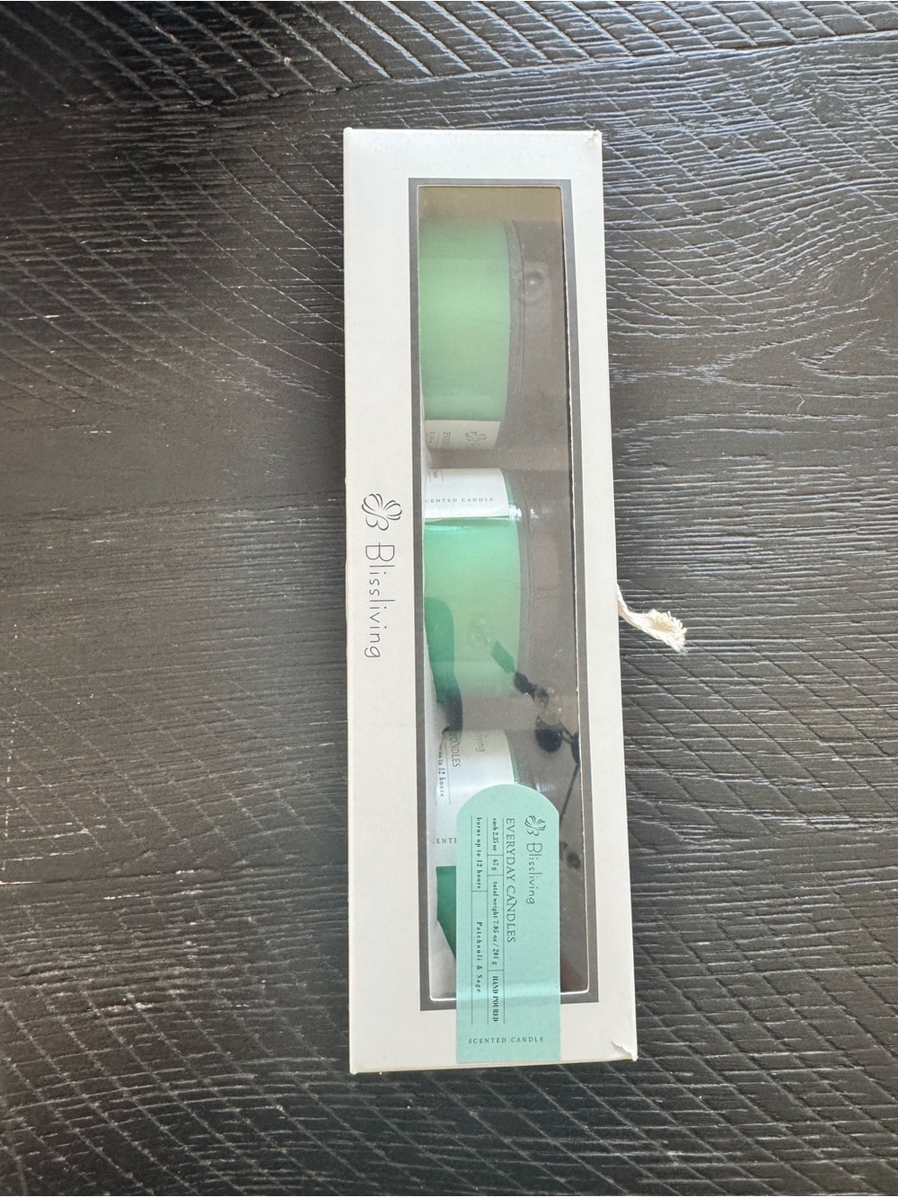 Blissliving Home Mint Green Scented Candle Set